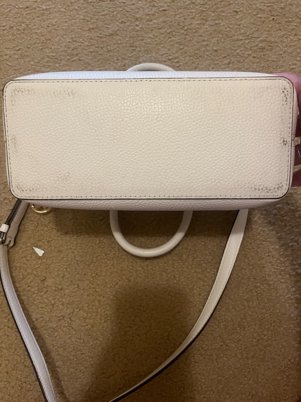 Michael Kors White Leather Mini Satchel with Gold Hardware - Picture 8 of 8